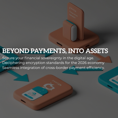 A hand holding a smartphone displaying a digital wallet interface with secure payment and asset management features.